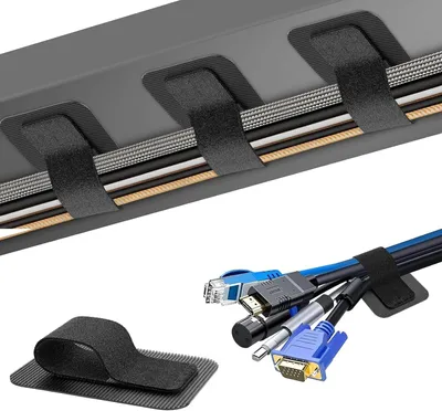 Produktbild von 90 Stück Kabelhalter Selbstklebend Kabelmanagement Schreibtisch