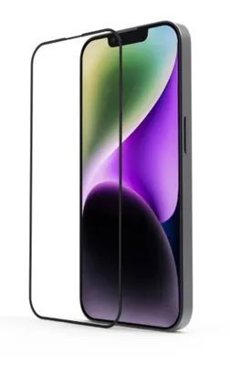 A screen protector is shown next to an iPhone.