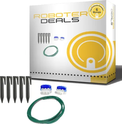 Produktbild von Kabelbruch Reparatur Set für alle Rasenmähroboter (Draht, Rasennägel, Kabelverbinder)