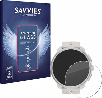 Produktbild von 3x Savvies Schutzglas für Suunto Race 2 Displayschutz 9H Glas klar transparent
