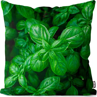 Produktbild von VOID Basilikum Kräuter Garten Kissenbezug Kissenhülle Sofakissen Kissen Deko Outdoor-Kissen Dekokissen