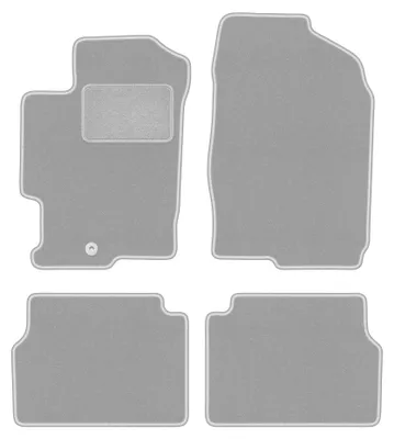 Obrázek produktu pro Velurové autokoberce pro: Mazda 6 I GG / GY 2002-2007 (kombi/sedan/liftback) – sada 4 ks, šedé, na míru – Wielganizator OSLO
