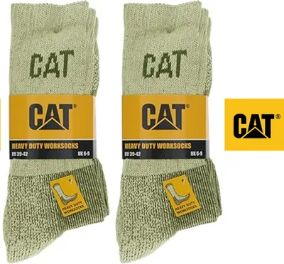 Produktbild von CAT Caterpillar 12 Paar sehr robuste, graue Arbeitssocken in Heavy Duty Ausführung in 39-42 oder 43-46