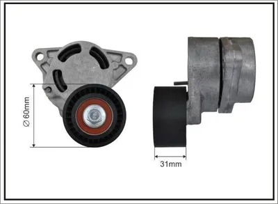 Produktbild von CAFFARO 118700SP Spannarm Keilrippenriemen Ø60mm für OPEL Vivaro A Kastenwagen (X83) für RENAULT ESPACE IV (JK0/1) TRAFIC II Kasten (FL)