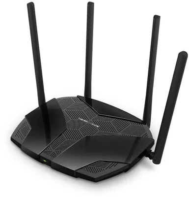 Produktbild von Mercusys AX1800 Dual-Band WiFi 6 Router, Wi-Fi 6 (802.11ax), Dual-Band (2,4 GHz/5 GHz), Ethernet/LAN, Schwarz, Tabletop-Router