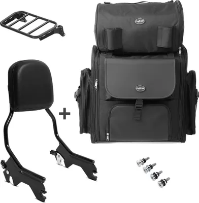 Image de Sissybar + sacoche arrière pour chopper / custom / 114 18-25 R1 avec sacoches