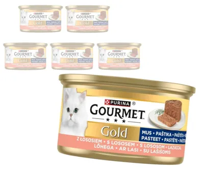 Produktbild von Purina Gourmet Gold Mousse mit Lachs 6x85g Nassfutter für Katzen