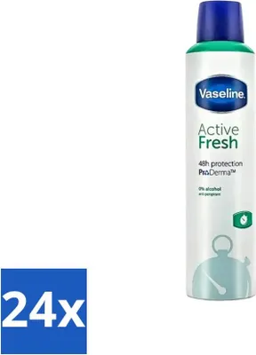 Image de Vaseline - Active Fresh - Déodorant en spray - Frais & rafraîchissant - 250 ml - Pack avantage - 24 pièces