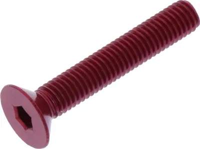 Produktbild von Senkschraube JMP Bolt M5x0,8mm 30mm Aluminium rot