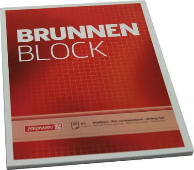 Produktbild von Brunnen Briefblock / Schreibblock / Der Brunnen Block (A5, kariert, 50 Blatt, 70 g/m²)