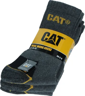 Immagine prodotto di Caterpillar 3 paia di calze / calze da lavoro Punta rinforzata tallone cotone antracite43-46