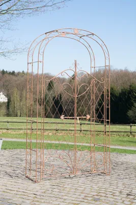 Produktbild von Rosenbogen mit Zaun – Kletterpflanzenstütze – Eisenhaltbarkeit, Gartendekorationssport