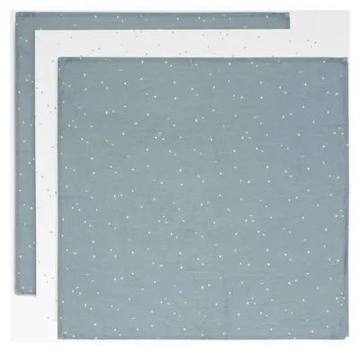 Produktbild von Musselin Tuch für Babys - Funkelnd, Meeresgrün - 3er Set - 70x70cm - 100% Baumwolle - Spucktücher -