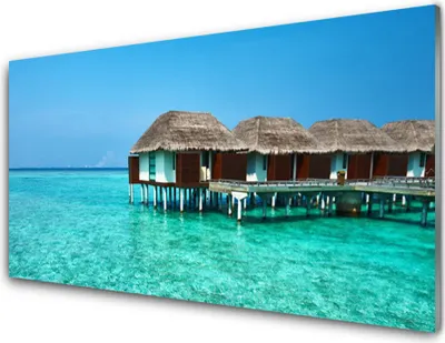 Produktbild von Acrylglasbilder 100x50 Wandbild Druck Meer Architektur