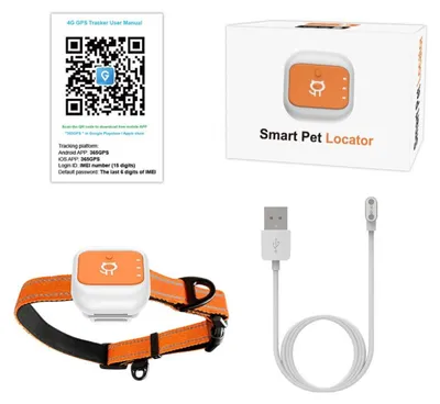 Produktbild von INF GPS-Hundetracker PC+ABS 11.5x8x6.5cm IP66 Akku 1300mAh für Reisen