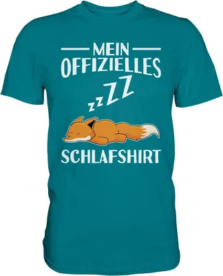 Produktbild von Offizielles Schlafshirt Nachthemd Schlafanzug Pyjama Fuchs T-Shirt – Diva Blue / M