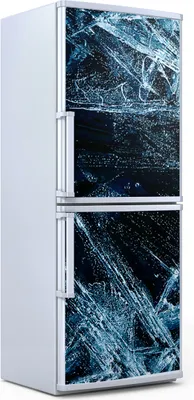 Produktbild von Kühlschrankdekoration 70x180 cm Aufkleber auf dem Kühlschrank - Eis Strukturen
