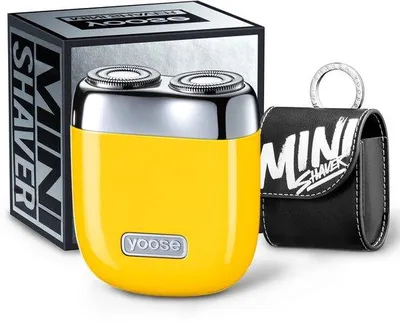 Zdjęcie produktu dla Maszynka do golenia elektryczna dla mężczyzn - Miniaturowa maszynka do golenia ze stali nierdzewnej, wodoszczelna (IPX7) - ładowanie przez USB-C - wymienne ostrza magnetyczne - łatwa do czyszczenia
