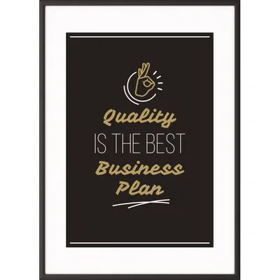 Produktbild von PAPERFLOW Wandbild "Quality is the best business plan", A3