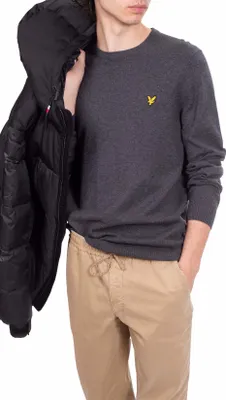 Zdjęcie produktu dla LYLE & SCOTT - Sweter męski Essential z mieszanki wełny - Rozmiar XL