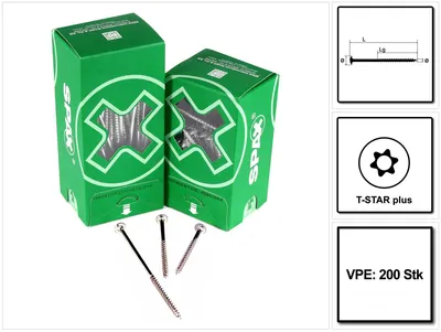 Produktbild von SPAX HI.FORCE Tellerkopfschraube 6,0 x 140 mm 200 Stk. ( 2x 0251010601405 ) Teilgewinde Torx T-STAR plus T30 4CUT WIROX