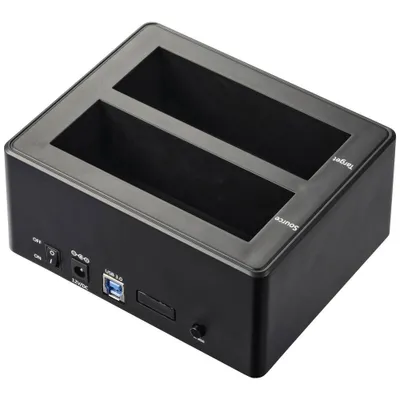 Produktbild von Renkforce RF-5576398 USB-A (USB 3.2 Gen 1) SATA 2 Port Festplatten-Dockingstation 2.5 Zoll, 3.5 Zoll mit Clone-Funktion