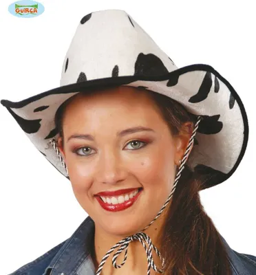 Immagine prodotto di Cappello da cowboy Accessori per costumi di Carnevale Occidentale Nero Bianco Elegante Copricapo Modello Animale Festa di Carnevale Selvaggio Occidentale, Colore: Bianco