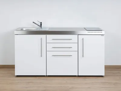 Produktbild von Stengel Miniküche Premiumline MP 170 Weiß mit Kühlschrank