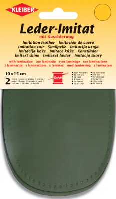 Produktbild von KLEIBER Kunstleder mit Kaschierung 100 x 150 mm oliv 2 Stück