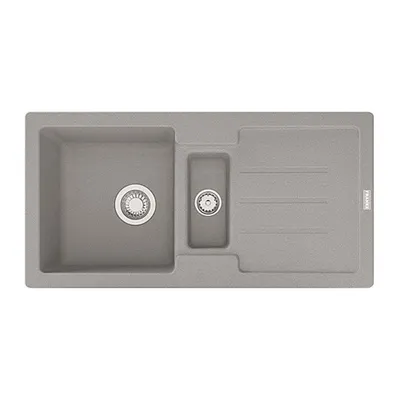 Immagine prodotto di Franke STG 651-86 Lavello da incasso reversibile stone grey Cestello di scarico valvola eccentrica Vasca di scarico