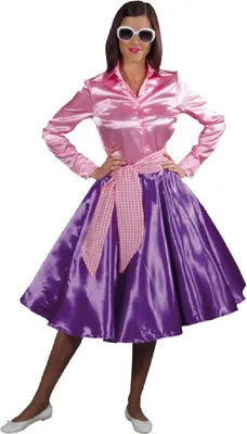 Produktbild von M210132-10-XS lila Damen Glockenrock Tellerrock Gr.XS