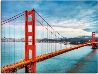 Produktbild von ARTland Leinwandbild Golden Gate Bridge Größe: 80x60 cm