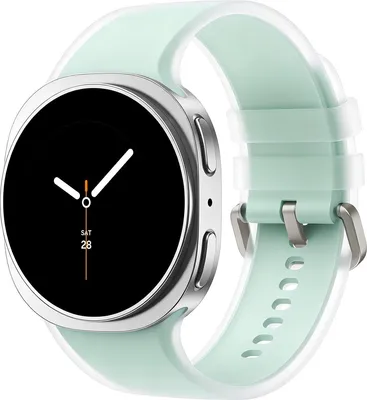 Produktbild von Stravo Transparentes Silikon-Sportarmband für Samsung Galaxy Watch 9/8 40/44 mm & Watch 8 Classic 46 mm – M/L – Grün