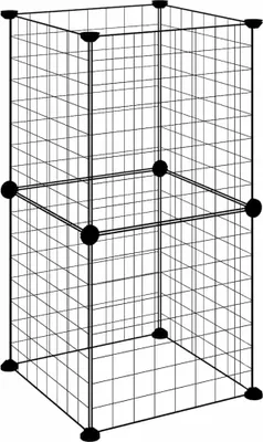 Obrázok produktu pre vidaXL 8-dielna klietka pre domáce zvieratá čierna 35x35 cm oceľ