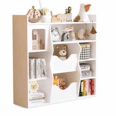 Immagine prodotto di Scaffale bianco per giocattoli e libri, 9 scomparti, pratico