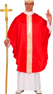 Produktbild von Religion Kreuzstab Karneval Kostüm Accessoire Dekoration Feier Papst Style Festliches Kleidungsstück Party Zubehör Originelles Design Sakrale Requisite, Farbe: Gold