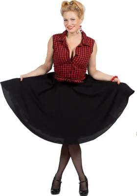 Produktbild von 50's Rockabilly Dame Rizzo Rood-Zwart 52