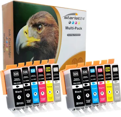 A box of ink cartridges with the cartridges displayed in front.