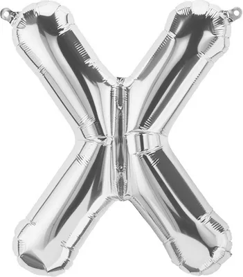 Produktbild von Folienballon Buchstabe X, silber, ca. 100 cm