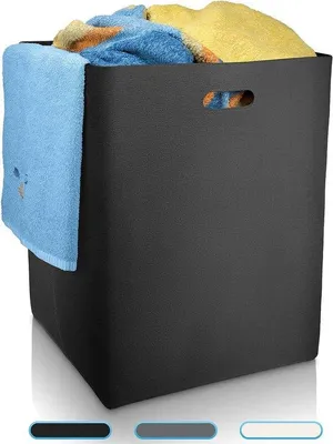 Produktbild von Famanu Wäschekorb XXL - Schwarz, faltbar, 120 Liter