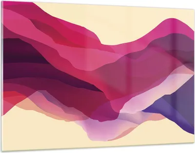 Produktbild von Bilder auf glas - Einteilig - Abstraktion Berge Rosa - 120x80cm - Glasbilder - Wandbilder - Bilder - zum Aufhängen bereit - Wanddekoration aus Glas - Glas Bilder - Wandbild auf Glas - GAA120x80-4288