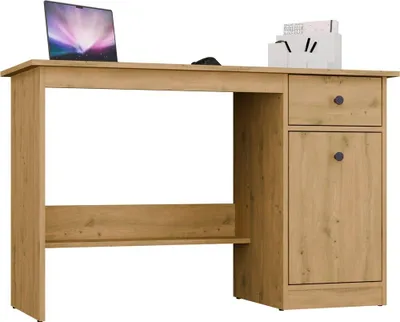 Produktbild von Schreibtisch CHESTER mit Schublade und Tür Artisan Eiche 120x45x75 cm