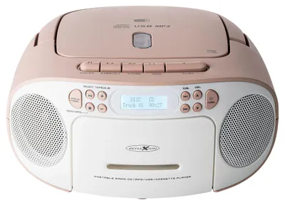 Image de Reflexion Radio CD DAB+ DAB FM AUX CD Cassette USB Blanc Rose - Radiocassette portable