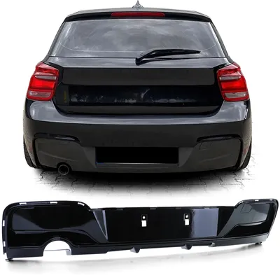Produktbild von Heckdiffusor Diffusor SCHWARZ GLANZ für BMW 1er F20 F21 2011-2015 mit M-Paket