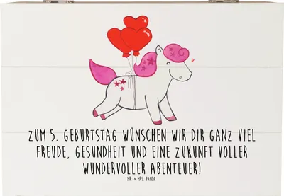 Produktbild von Mr. & Mrs. Panda Box 5. Geburtstag Freude 22 x 15 cm - Weiß - Geschenk, Geburtstagswünsche, Geburtstagsparty, Abenteuer, fotobox, Erinnerungskiste, Happy Birthday, Alter