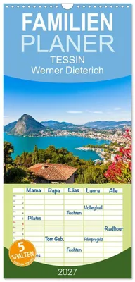 Produktbild von Familienplaner 2027 - TESSIN Werner Dieterich mit 5 Spalten (Wandkalender, 21 x 45 cm) CALVENDO