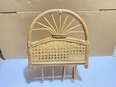 Produktbild von Garderobenständer Wand-/Garderobenständer aus Bambus, 4 Haken, Natur, handgefertigt, 30 x 20 x 38 cm