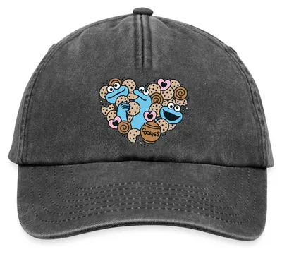 Produktbild von Spreadshirt Sesamstraße Herz Mit Krümelmonster Vintage Cap, One size, Vintage Schwarz