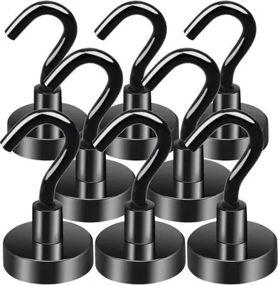 Produktbild von Starkes Magnet-Set - vielseitig und praktisch - 8 Stück - schwarz - Neodym