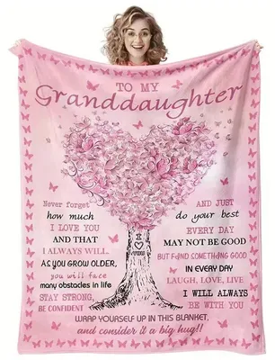 Produktbild von Geburtstagsgeschenk für die Tochter, Geburtstagsgeschenkdecke für die Tochter (152 x 127 cm), Geschenkideen für die Tochter von Mama und Papa, Decke für meine Tochter